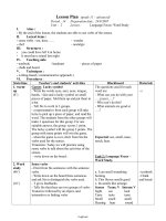 Giáo án môn Tiếng Anh 11 - Unit: 1 Lesson: listening - Period 14: Preparation
