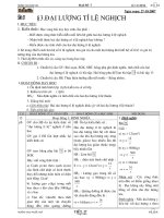 GA Đại số 7 – THCS Phước Hòa - Tiết 27: Đại lượng tỉ lệ nghịch