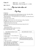 Kế hoạch bài học lớp 1 - Tuần thứ 33