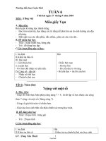 Giáo án Lớp 2 - Tuần 6 - Năm học 2010-2011 - Tòng Văn Thích