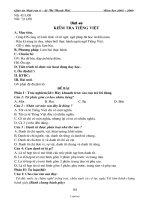 Giáo án môn Ngữ văn 6 - Tiết học 46: Kiểm tra Tiếng Việt