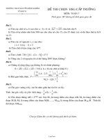 Đề thi chọn học sinh giỏi cấp trường môn: Toán 7 thời gian: 90 phút không kể thời gian giao đê
