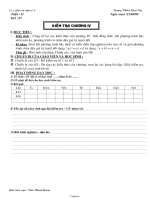 Giáo án Đại số 8 - Tiết 67: Kiểm tra chương IV - Năm học 2007-2008 - Trần Thanh Quang