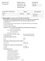 Đề kiểm tra học kì I Năm học: 2010 – 2011 Môn: Ngữ văn – khối 6 Thời gian: 90 phút