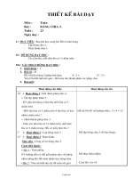 Giáo án Toán lớp 2 - Bài: Bảng chia 3