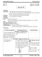 Giáo án Vật lí Lớp 8 - Tiết 14, Bài 12: Sự nổi - Năm học 2011-2012 - Phan Quang Hiệp