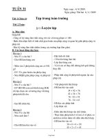 Kế hoạch bài học lớp 1 - Tuần số 31 năm 2009