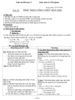 Giáo án môn Hóa học lớp 8 - Tiết 30: Tính theo công thức hoá học