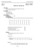 Giáo án môn Đại số 7 - Tiết 50: Kiểm tra chương III