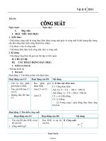 Giáo án Vật lí Lớp 8 - Tiết 19: Công suất - Năm học 2010-2011 - Trịnh Xuyến