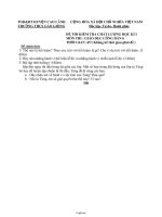Đề thi kiểm tra chất lượng học kì I môn thi : Giáo dục công dân 6 thời gian : 45 phút ( không kể thời gian phát đề )