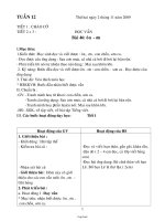 Kế hoạch bài học lớp 1 - Tuần thứ 12