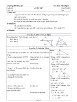 GA Hình học 7 – THCS Lê Lợi - Tiết 19: Luyện tập