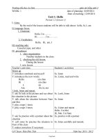 Giáo án Tiếng Anh 3 tuần 1 đến 7 - Trường tiểu học La Sơn