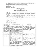 Giáo án môn Vật lí Lớp 8 - Tiết 1, Bài 1: Chuyển động cơ học - Năm học 2010-2011