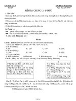 Giáo án Hình học 8 - Tiết 25: Kiểm tra chương I - Năm học 2009-2010 - Phạm Xuân Diệu