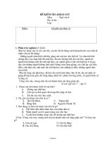 Đề kiểm tra khảo sát môn: Ngữ văn 8