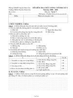 Đề kiểm tra chất lượng cuối học kỳ I môn thi: Vật lý 7