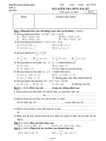 Bài kiểm tra môn Đại số 8 tiết 21 - Trường THCS Đông Sơn