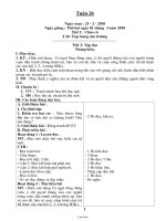 Kế hoạch bài học lớp 1 - Tuần số 26