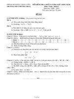 Đề kiểm tra chất lượng giữa học kì II môn: Toán - Khối 7 năm học: 2009 - 2010 thời gian làm bài: 90 phút