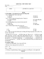 Bài giảng môn học Ngữ văn lớp 7 - Kiểm tra 1 tiết tiếng việt