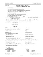 Thiết kế bài dạy các môn lớp 1 (buổi sáng) - Tuần 11