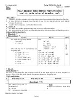 Giáo án Đại số 8 - Tiết 10: Phân tích đa thức thành nhân tử bằng phương pháp dùng hằng đẳng thức - Năm học 2007-2008 - Nguyễn Văn Thanh