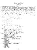 Bài giảng môn học Ngữ văn lớp 7 - Đề kiểm tra học kì II thời gian : 90 phút