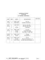 Thiết kế bài dạy lớp 1 - Tuần 9 đến tuần 12