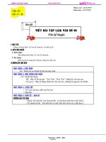 Giáo án Ngữ văn lớp 6 - Tuần 5 - Tiết: Viết bài tập làm văn số 01