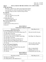 Giáo án Công nghệ 6 - Tiết 27, Bài 12: Trang trí nhà ở bằng cây cảnh và hoa - Năm học 2009-2010 (2 cột)