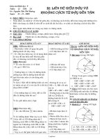 Giáo án Hình học 9 - GV: Nguyễn Tấn Thế Hoàng - Tiết 24: Liên hệ giữa dây và khoảng cách từ dây đến tâm