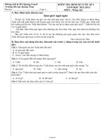 Kiểm tra định kì cuối kì I năm học 2012 - 2013 môn: Tiếng Việt