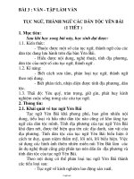 Giáo án môn Ngữ văn lớp 7 - Bài 3: Văn - Tập làm văn tục ngữ, thành ngữ các dân tộc Yên Bái