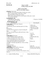 Thiết kế bài học khối lớp 1 - Tuần 21, 22 - Trường TH&THCS Đồng Sơn