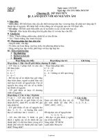 Giáo án Số học 6 - Chương II: Số nguyên - Năm học 2010-2011