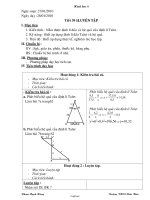Giáo án Hình học 8 - Tiết 39: Luyện tập - Năm học 2009-2010 - Phạm Mạnh Hùng