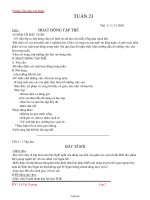 Giáo án các môn học lớp 2 - Trường Tiểu Học Cát Hiệp - Tuần thứ 23