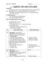 Giáo án môn học Tập đọc 1 - Bài 33: Không nên phá tổ chim