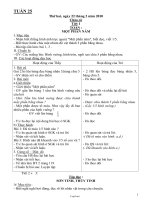 Giáo án Lớp 3 - Tuần 25 - Năm học 2009-2010 (Chuẩn kiến thức kỹ năng chia 2 cột)