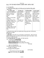 Giáo án Ôn tập Ngữ văn 8 - Buổi 2: Ôn tập một số đơn vị kiến thức tiếng việt