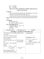 Giáo án Lớp 6 - Môn Toán - Tiết 10: Lũy thừa với số mũ tự nhiên. Nhân hai lũy thừa cùng cơ số