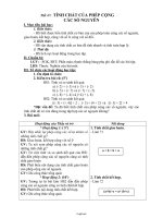 Giáo án môn học Số học lớp 6 - Tiết 47: Tính chất của phép cộng các số nguyên