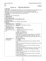 Giáo án môn Ngữ văn 6 - Tiết học 66: Trả bài viết số 3