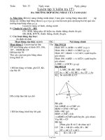 Giáo án môn Hình học 7 - Luyện tập 1 (kiểm tra 15 phút ) ba trường hợp bằng nhau của tam giác