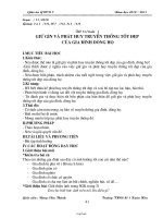 Giáo án Giáo dục công dân lớp 7 tiết 13: Giữ gìn và phát huy truyền thống tốt đẹp của gia đình dòng họ