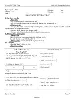 Giáo án Đại số 10 cơ bản tiết 37: Dấu của nhị thức bậc nhất (tiết 1)