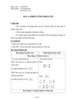 Giáo án Số học 6 tiết 79: Phép cộng phân số