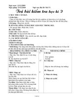 Giáo án Ngữ văn 8 chuẩn KTKN tiết 71: Trả bài kiểm tra học kì I